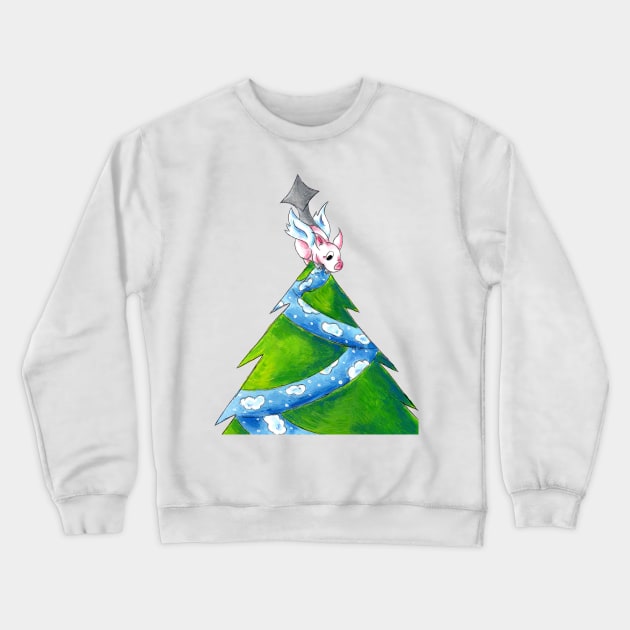 Undercover Tree Topper Crewneck Sweatshirt by KristenOKeefeArt